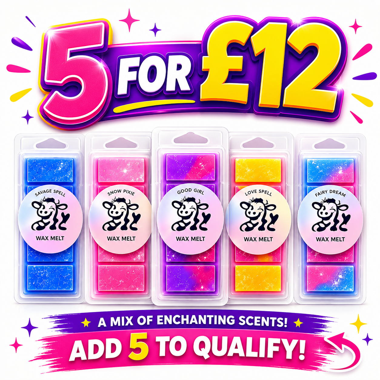 Wax Melt Snap Bars (5for£12)
