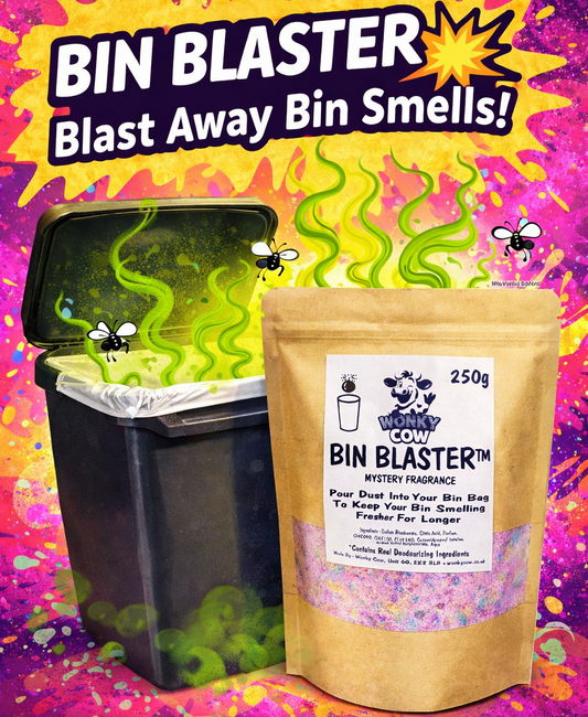 Bin Blaster™ – Mystery Fragrance Bin Deodoriser Powder for Rubbish Bins (250g)