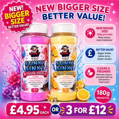 ** BIGGER SIZE BETTER VALUE **  Stinky Sinky™ Sink Freshener 180g